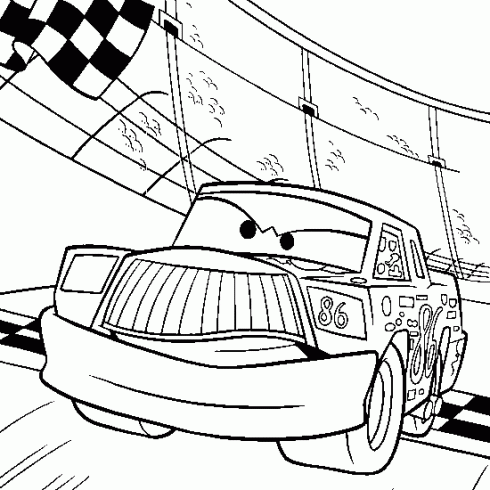 dessin de CARS,Pixar,Disney,voiture,course