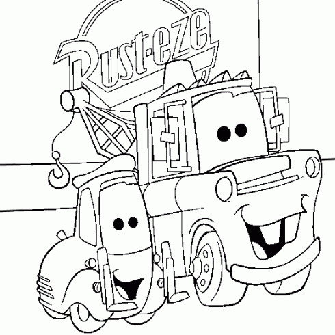 dessin de CARS,Pixar,dessin,martin,depanneuse
