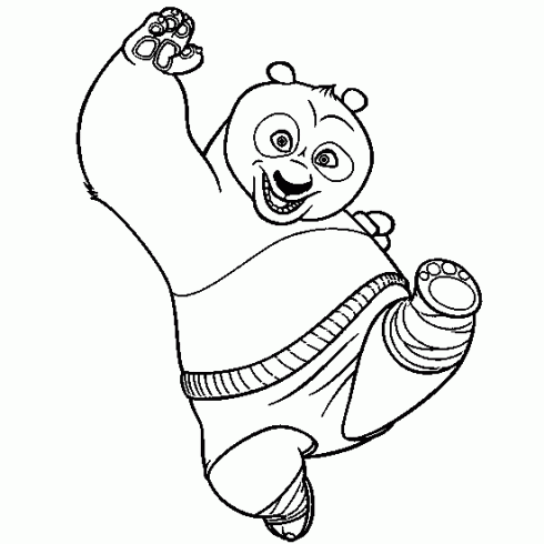 dessin de Coloriage,Kung,fu,panda,PO