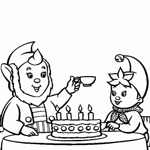 dessin de Coloriage,anniversaire,carton,invitation,OuiOui