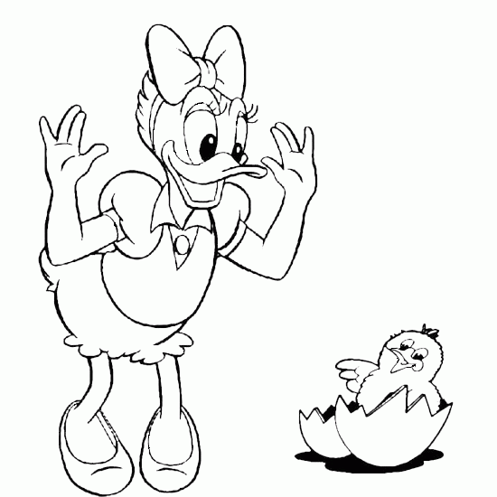 dessin de Disney,Daisy,oeuf,eclore,paques