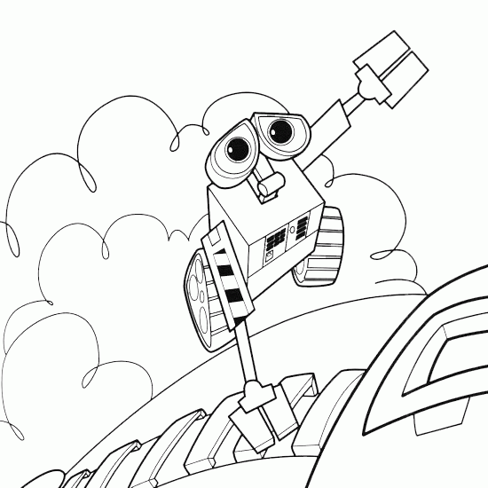 dessin de WallE,dessin,colorier,ligne,imprimer