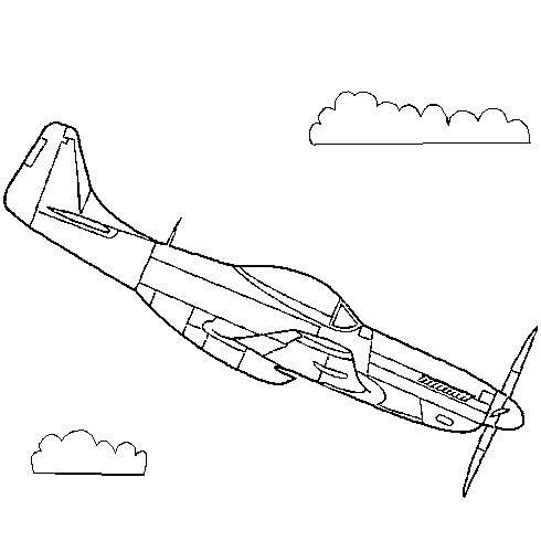 dessin de avion,guerre,p51,bombardier,helice