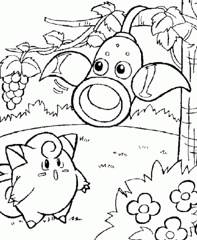 dessin de balade,nature,dessin,coloriage,pokemon