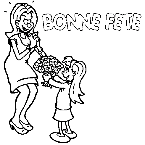 dessin de bonne,fete,maman,coloriage,fleur