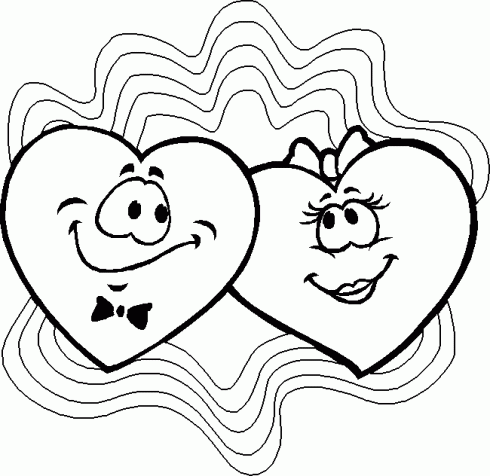 dessin de coeur,saint,valentin,amoureux,coloriage