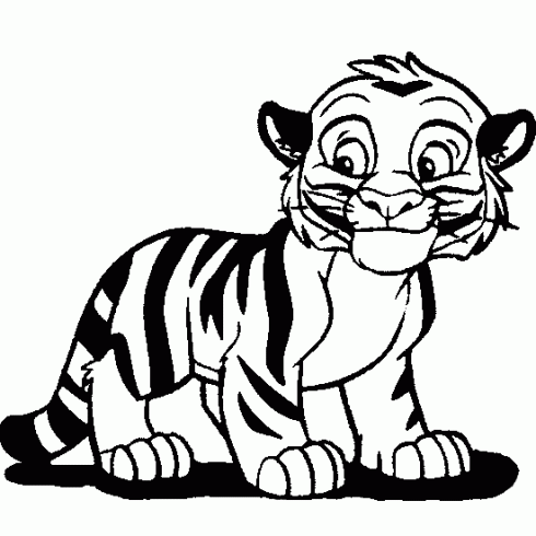 dessin de coloriage,animaux,dessin,tigre,colorier