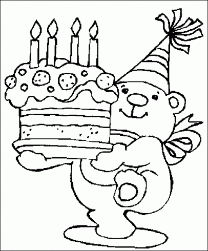 dessin de coloriage,anniversaire,gateau,bougie,fete