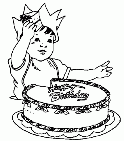 dessin de coloriage,anniversaire,gateau,garcon,dessin