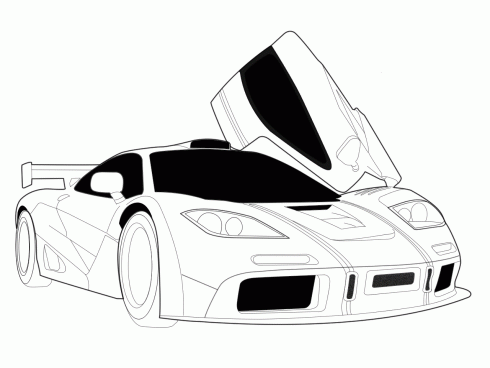 dessin de coloriage,belle,voiture,course,dessin