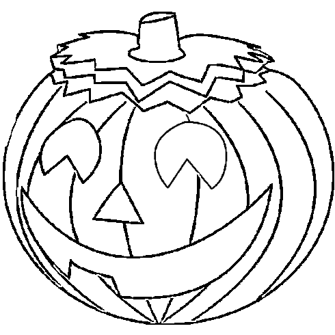 dessin de coloriage,dessin,gratuit,citrouille,Halloween
