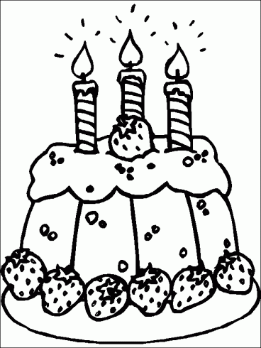 dessin de coloriage,ligne,gateau,anniversaire,bougie
