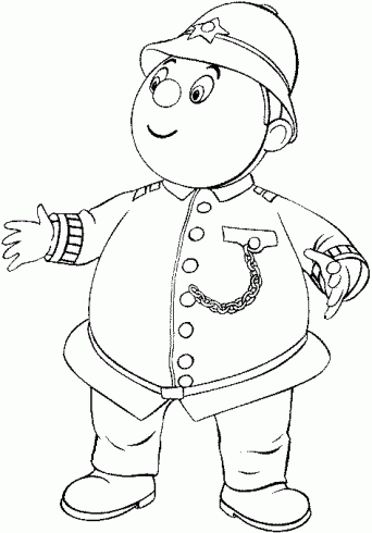 dessin de coloriage,ouioui,monsieur,gendarme,miniville