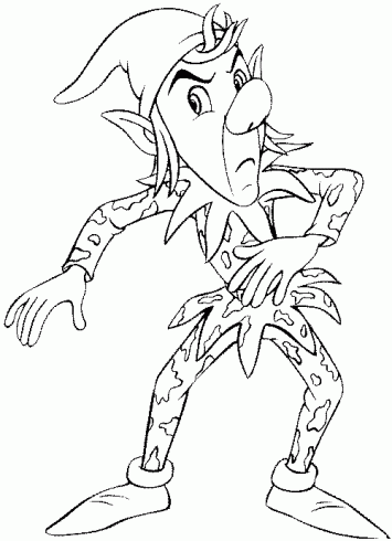 dessin de coloriage,ouioui,sournois,finaud,lutins