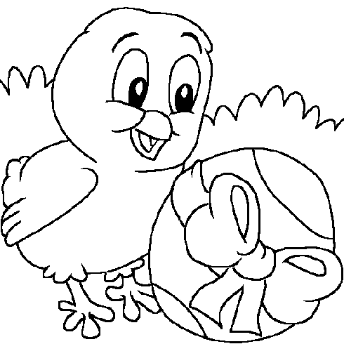 dessin de coloriage,paques,dessin,poussin,oeuf