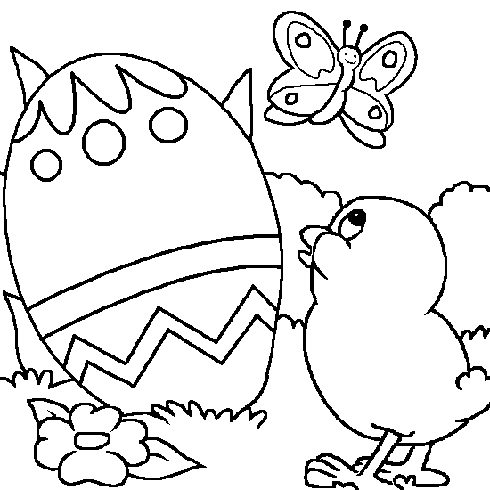 dessin de coloriage,paques,oeuf,chocolat,papillon