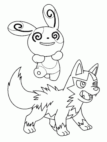 dessin de coloriage,pokemon,chien,evolution,attaque