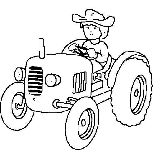 dessin de coloriage,tracteur,dessin,vehicule,ferme