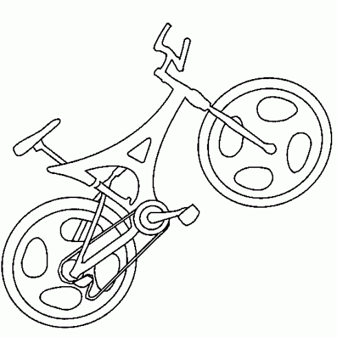 dessin de coloriage,velo,course,profil,moderne