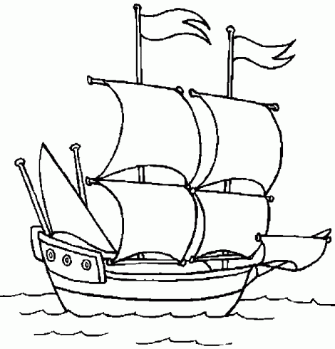 dessin de coloriages,bateau,navire,mer,voile