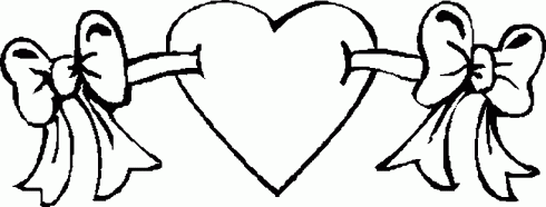 dessin de colorier,frise,coeur,valentin,amoureux
