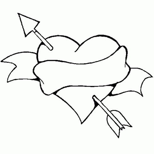 dessin de dessin,coeur,fleche,amoureux,valentin