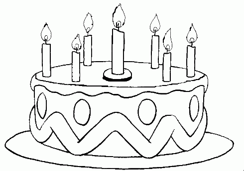 Coloriage Gâteau Anniversaire Hugolescargot  - dessin de gateau anniversaire
