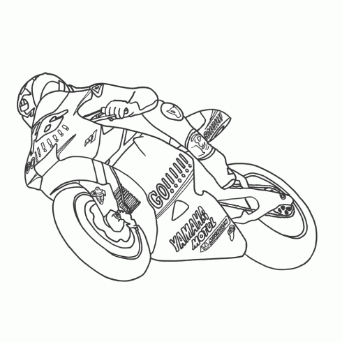dessin de dessin,moto,course,pilote,yamaha