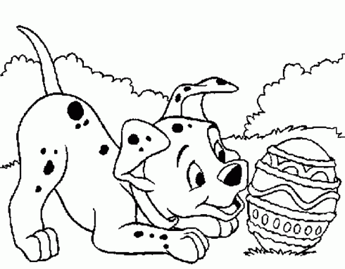 dessin de dessin,paques,101,dalmatiens,oeuf