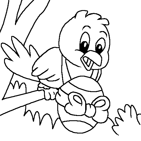 dessin de dessin,paques,colorier,oiseau,oeuf