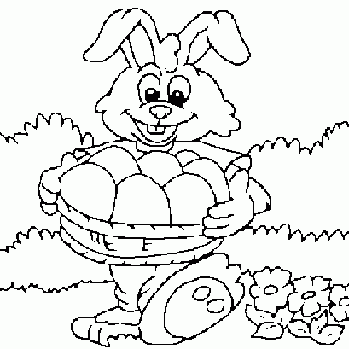 dessin de dessin,paques,lapin,oeufs,chocolat