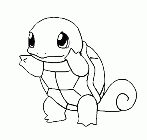 dessin de dessin,pokemon,carapuce,colorier,ligne