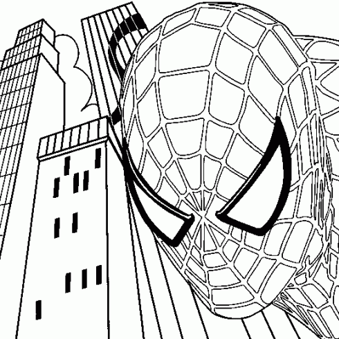 dessin de dessin,spiderman,building,homme,araignee