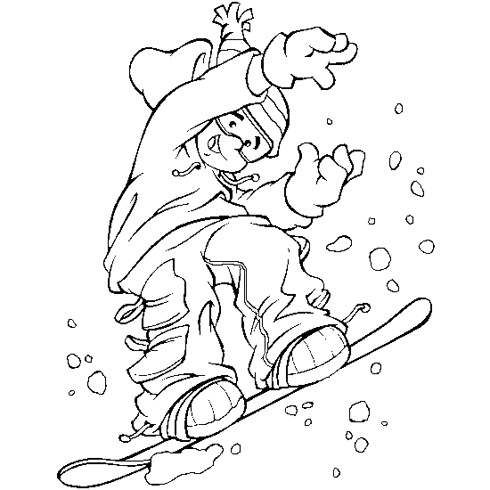 dessin de dessin,surf,neige,gratuit,enfant