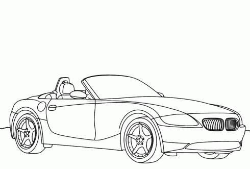 dessin de dessin,voiture,bmw,cabriolet,decapotable