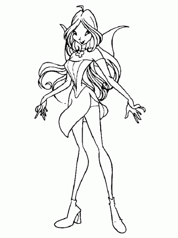 dessin de dessin,winx,Bloom,Musa,Flora