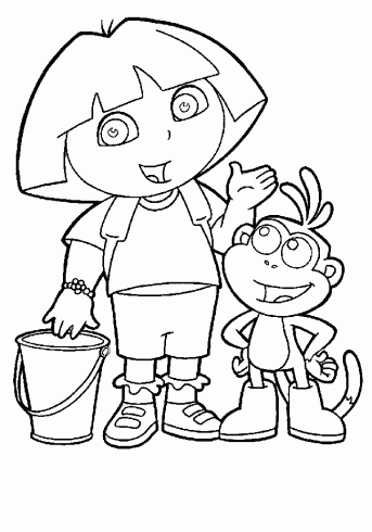dessin de dora,exploratrice,babouche,sakado,dessin