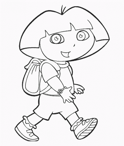 dessin de dora,exploratrice,coloriage,sakado,dessin