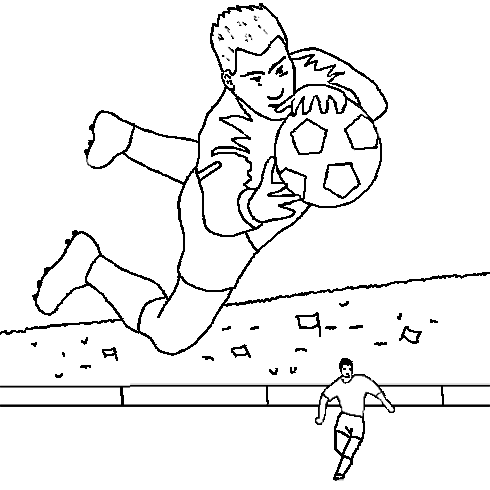 dessin de foot,goal,plongeons,gardien,but