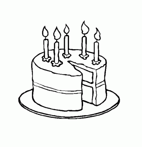 dessin de gateau,anniversaire,bougie,dessin,imprimer