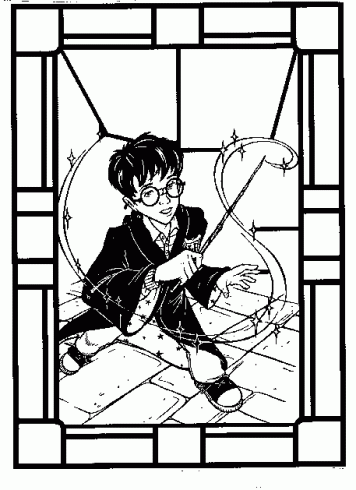 dessin de harry,potter,magique,coloriage,dessin