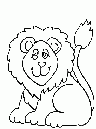 dessin de lion,animal,sauvage,jungle,colorier