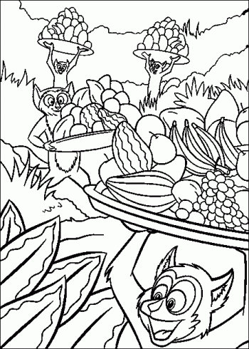 dessin de madagascar,2,colorier,en,ligne