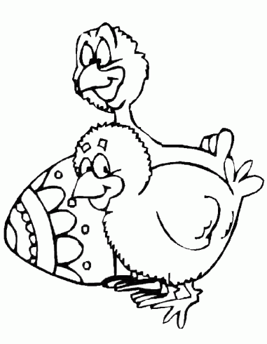 dessin de oeufs,paques,poules,rigolo,coloriages