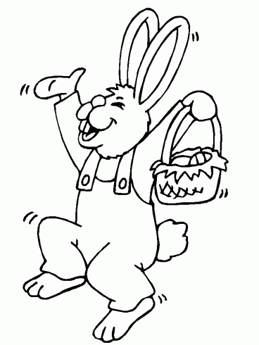 dessin de paques,danse,lapin,coloriage,dessin