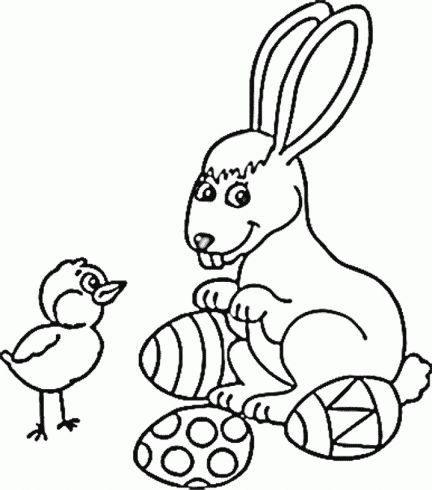 dessin de paques,lapin,oeuf,poussin,dessin