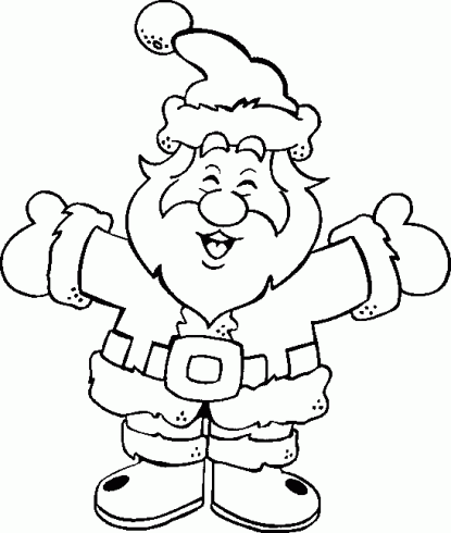 dessin de pere,noel,rigolo,coloriage,ligne