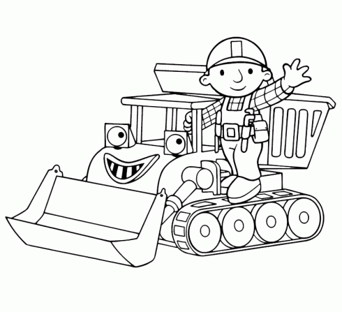 dessin de tracteur,tom,pelle,mecanique,benne