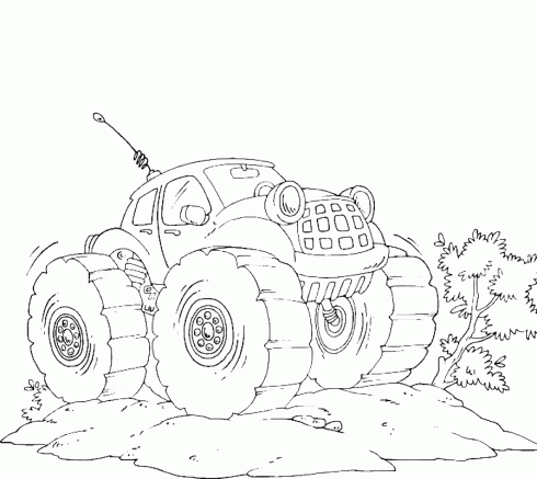 dessin de voiture,4x4,monster,truck,bigfoot