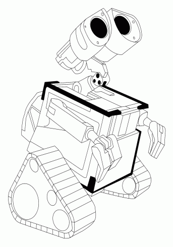 dessin de wall,e,coloriage,dessin,anime,eve